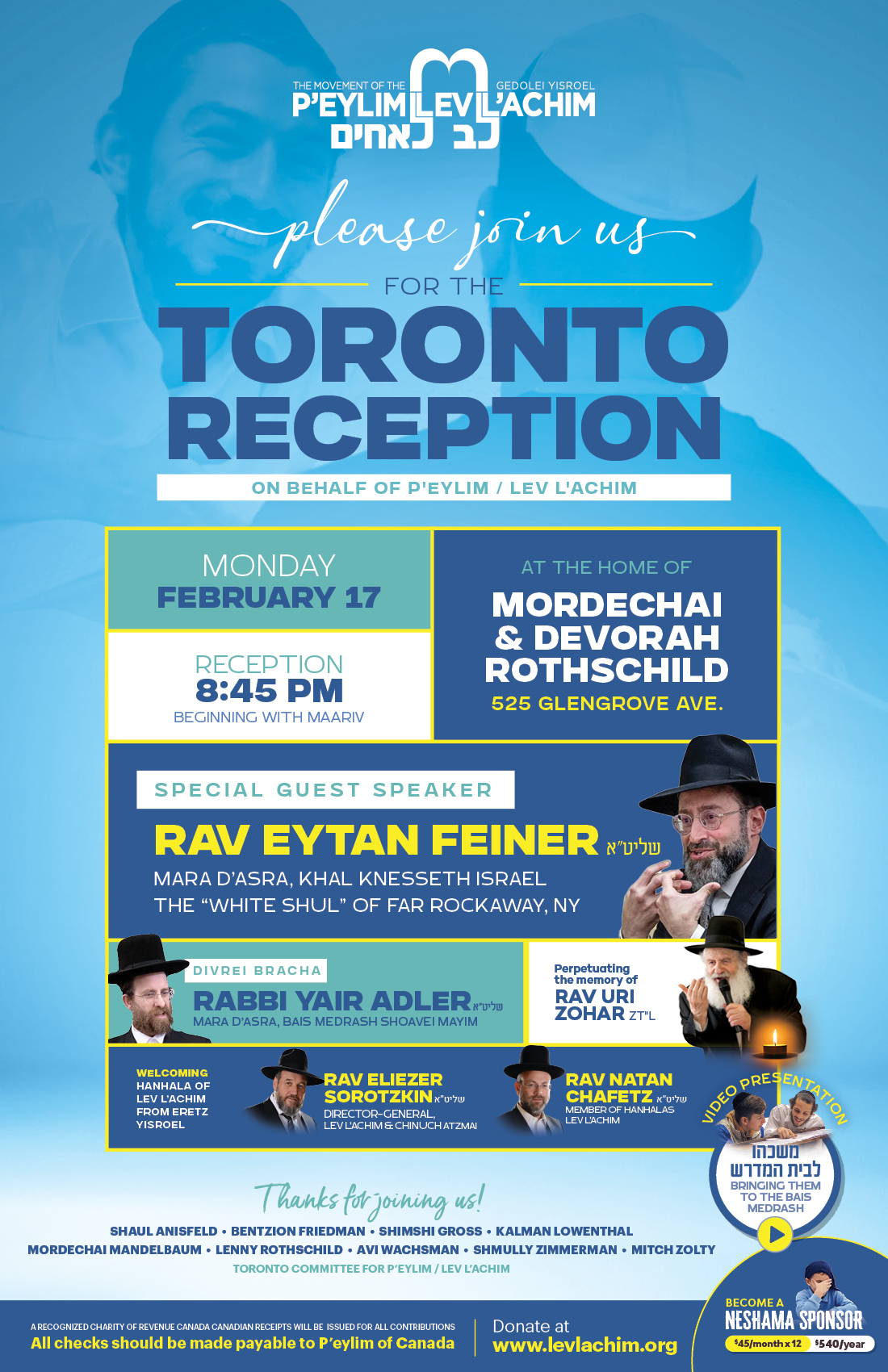 Annual Toronto Community Reception 